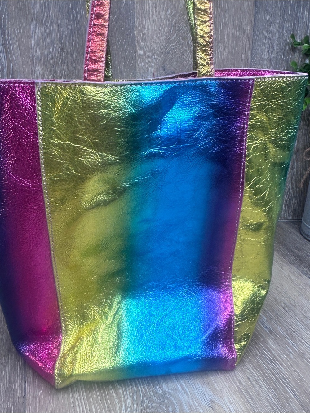 HOBO Metallic Rainbow Iridescent Tote Bag Pride Edition – Reflective Bag -Rare! - Picture 9 of 12